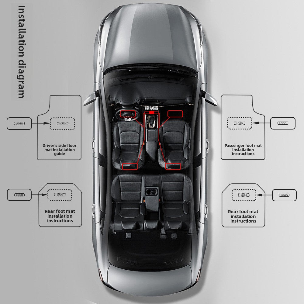 Multicolor LED Car Footwell Lights with Sound Activation