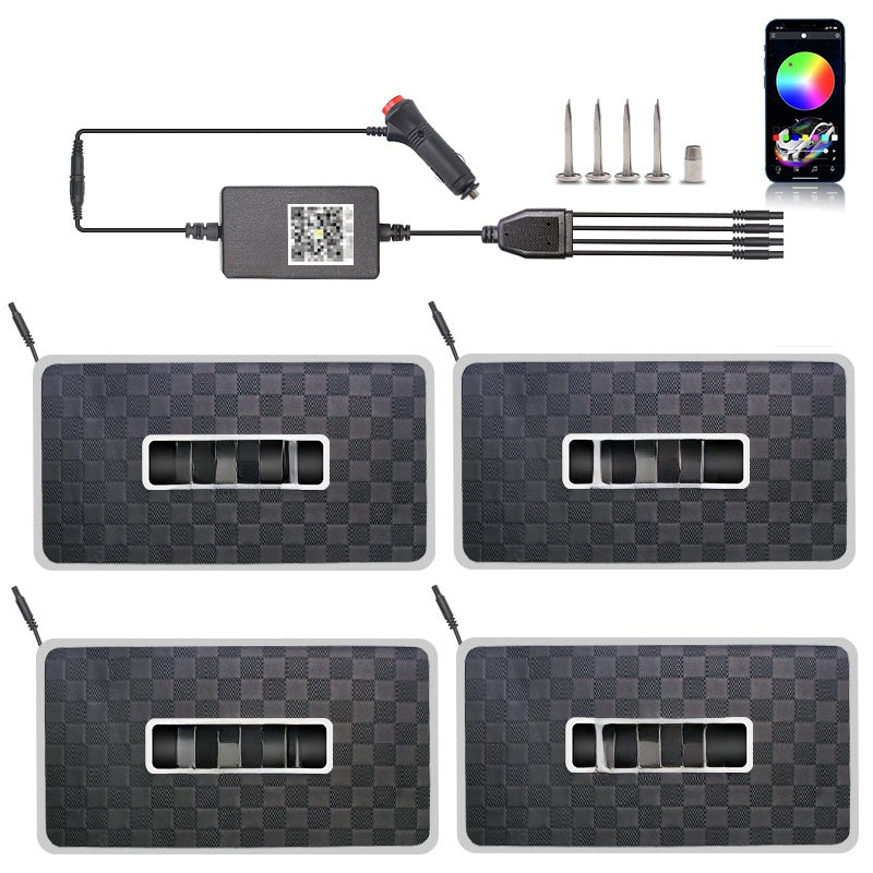 Multicolor LED Car Footwell Lights with Sound Activation