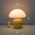 High-end cream-colored mushroom bedside lamp