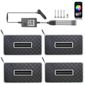 Multicolor LED Car Footwell Lights with Sound Activation