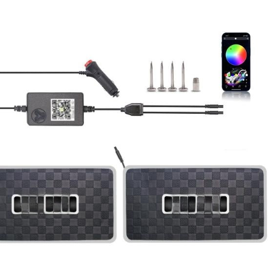 Multicolor LED Car Footwell Lights with Sound Activation